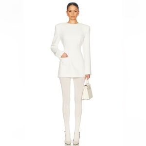 REVOLVE Cream Long Sleeve Dress